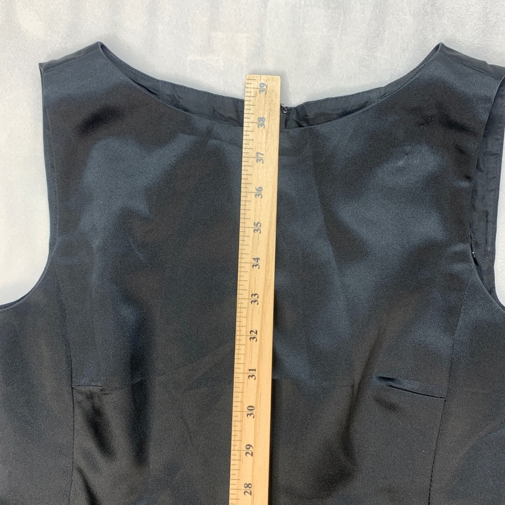 Cynthia Howie Black Sleeveless Midi‎ Dress Cocktail Party Career Womens 6 Sheath - Picture 7 of 9